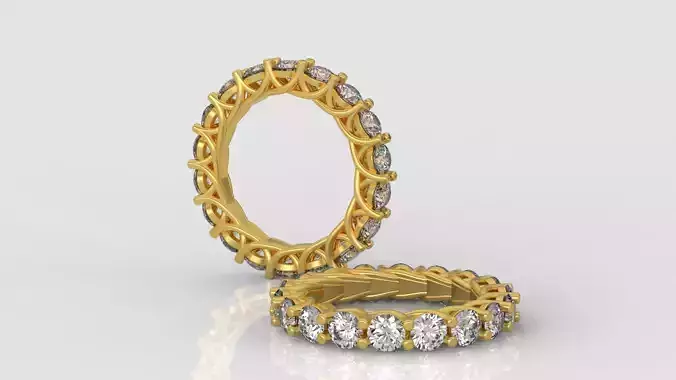 Diamond Eternity Ring 3D print model C37