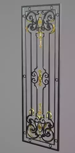 Window guard -grill - wrought iron 3D model