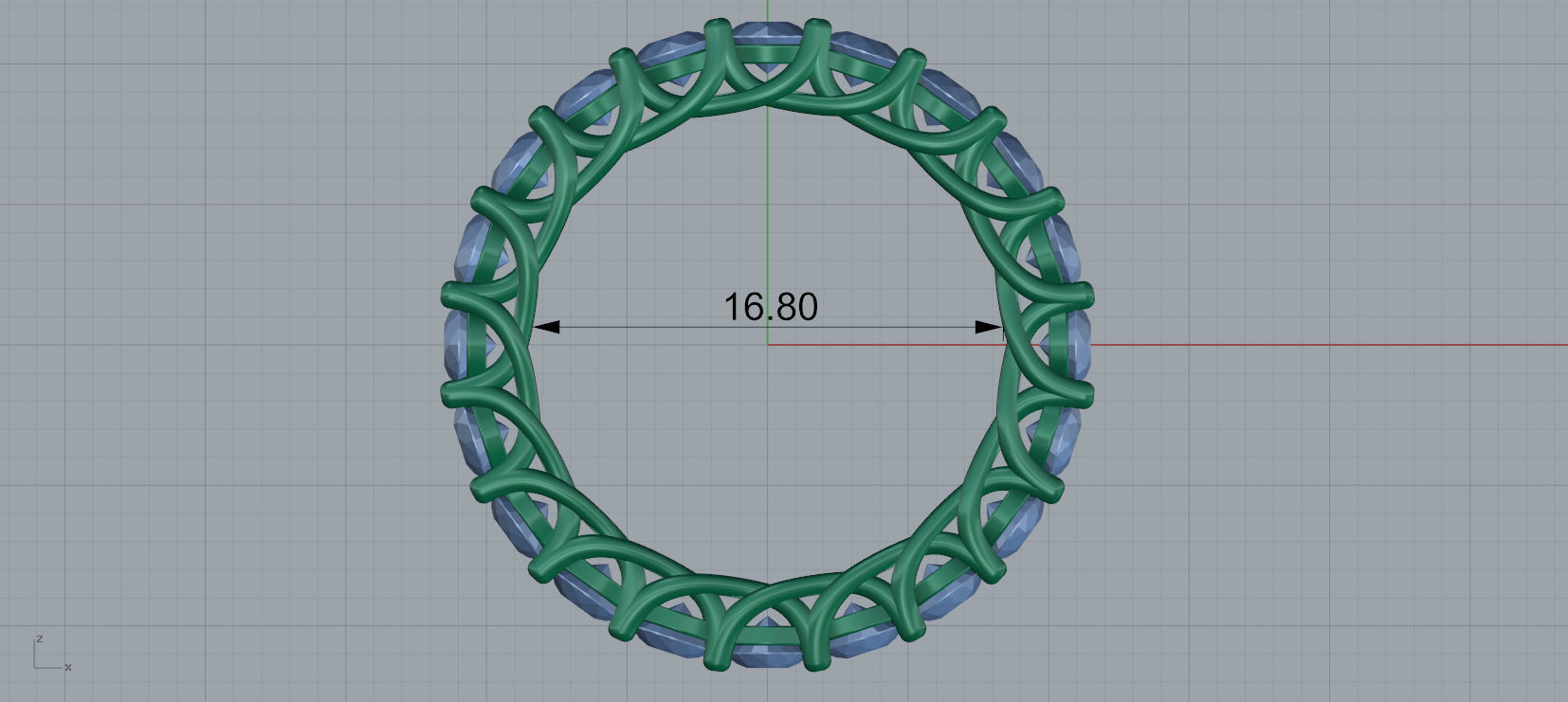 Diamond Eternity Ring 3D print model C38 3D print model_10