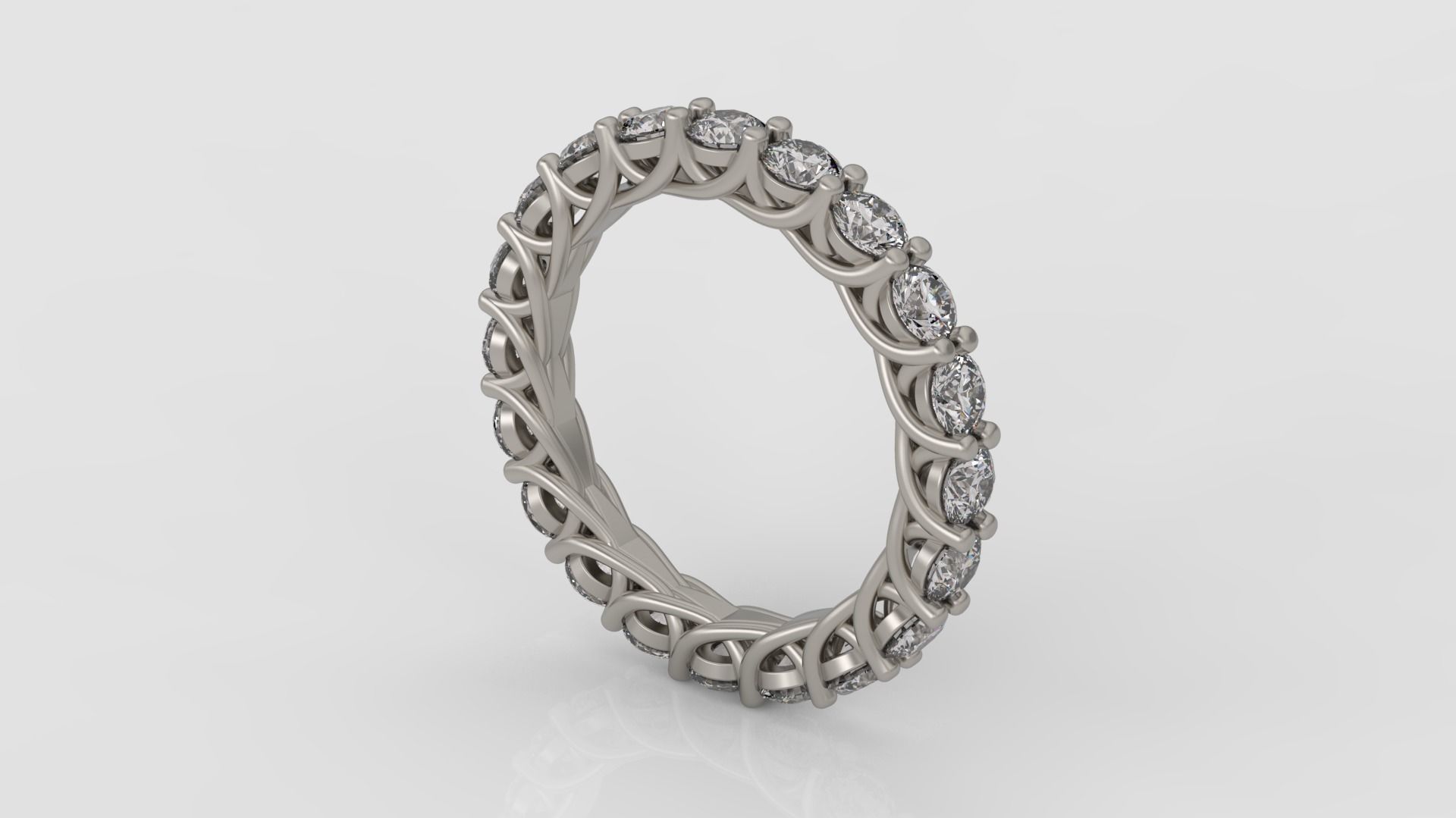 Diamond Eternity Ring 3D print model C38 3D print model_2
