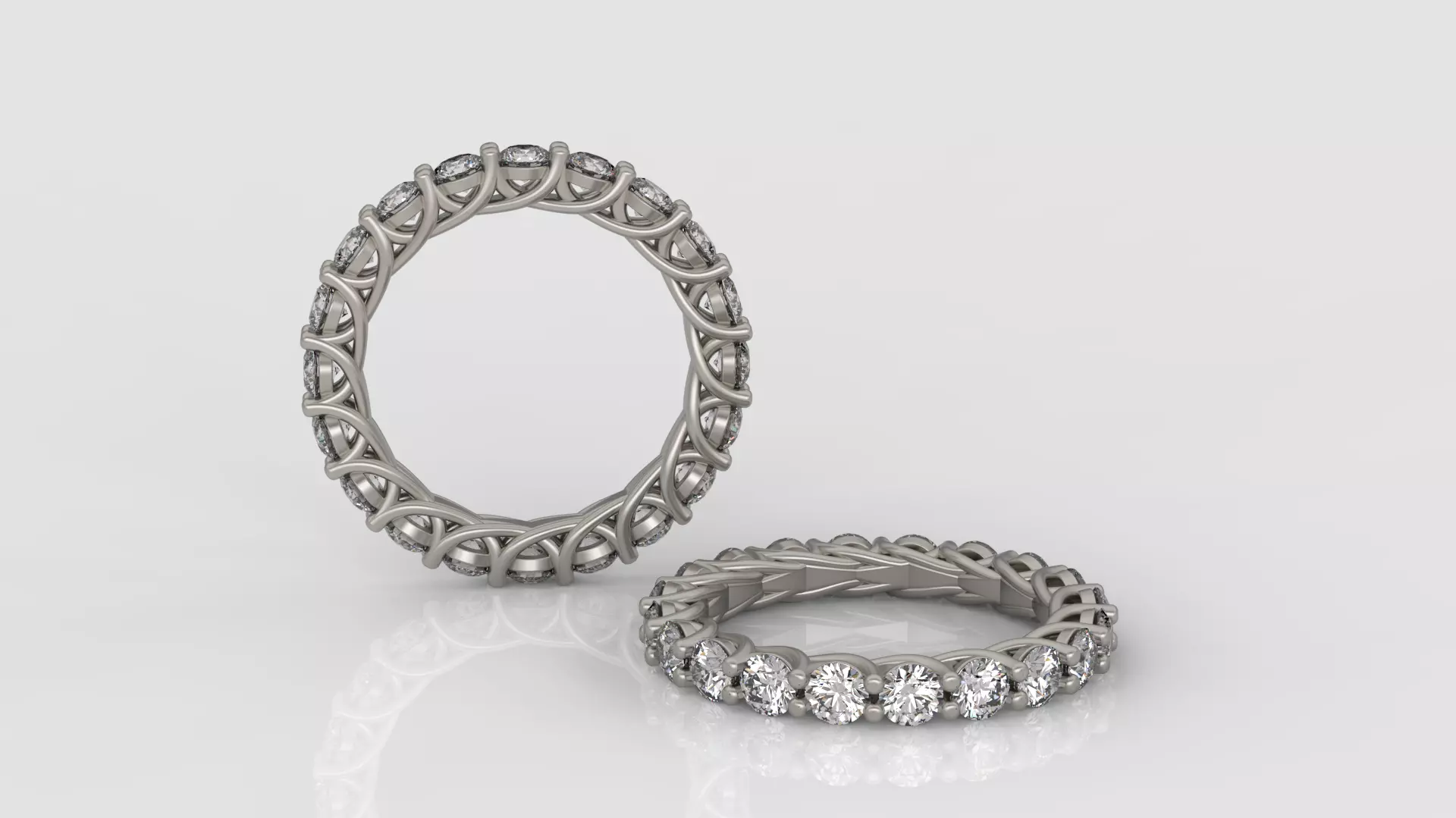 Diamond Eternity Ring 3D print model C38 3D print model_0