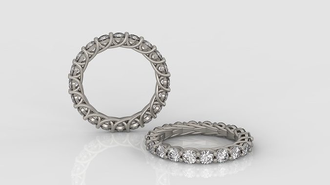 Diamond Eternity Ring 3D print model C38 3D print model
