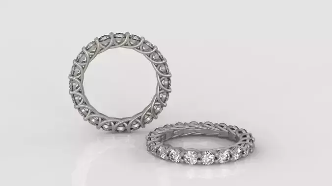 Diamond Eternity Ring 3D print model C38