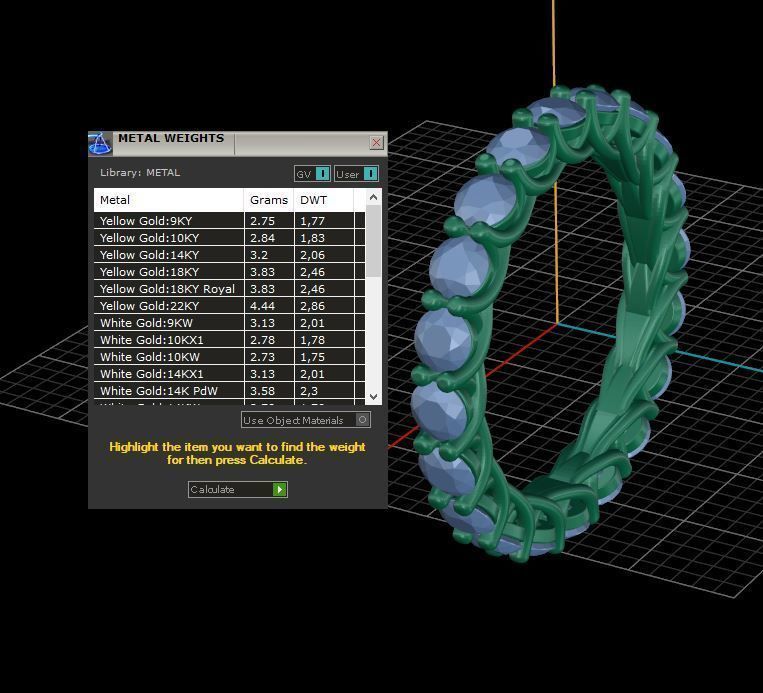 Diamond Eternity Ring 3D print model C38 3D print model_8