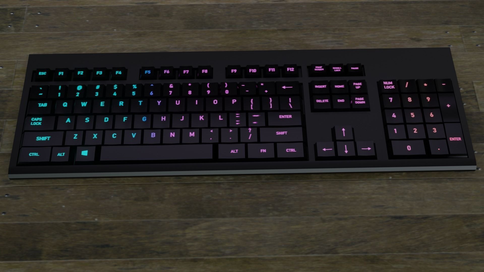 Rgb keyboard  3D model_2