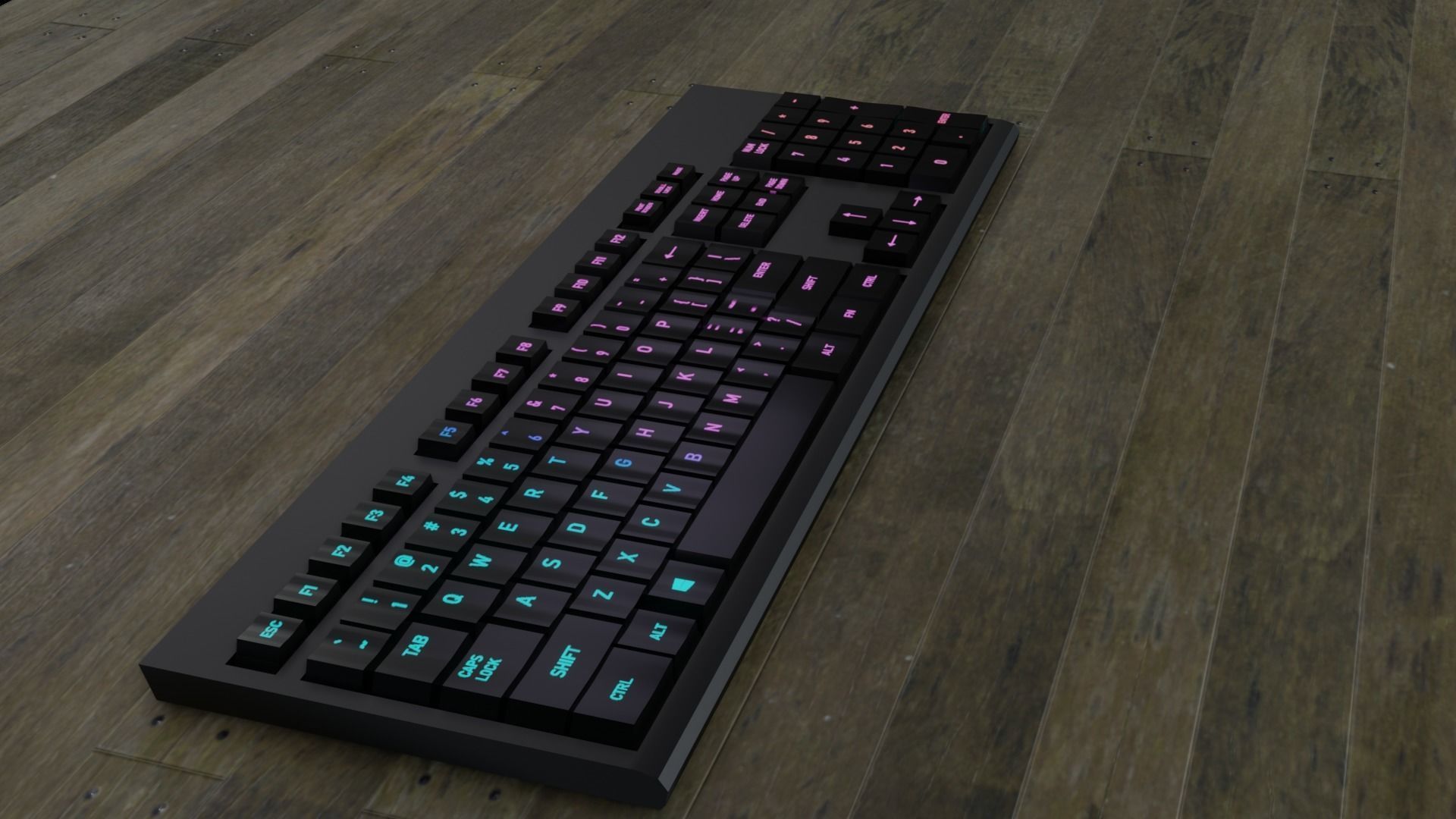 Rgb keyboard  3D model_3