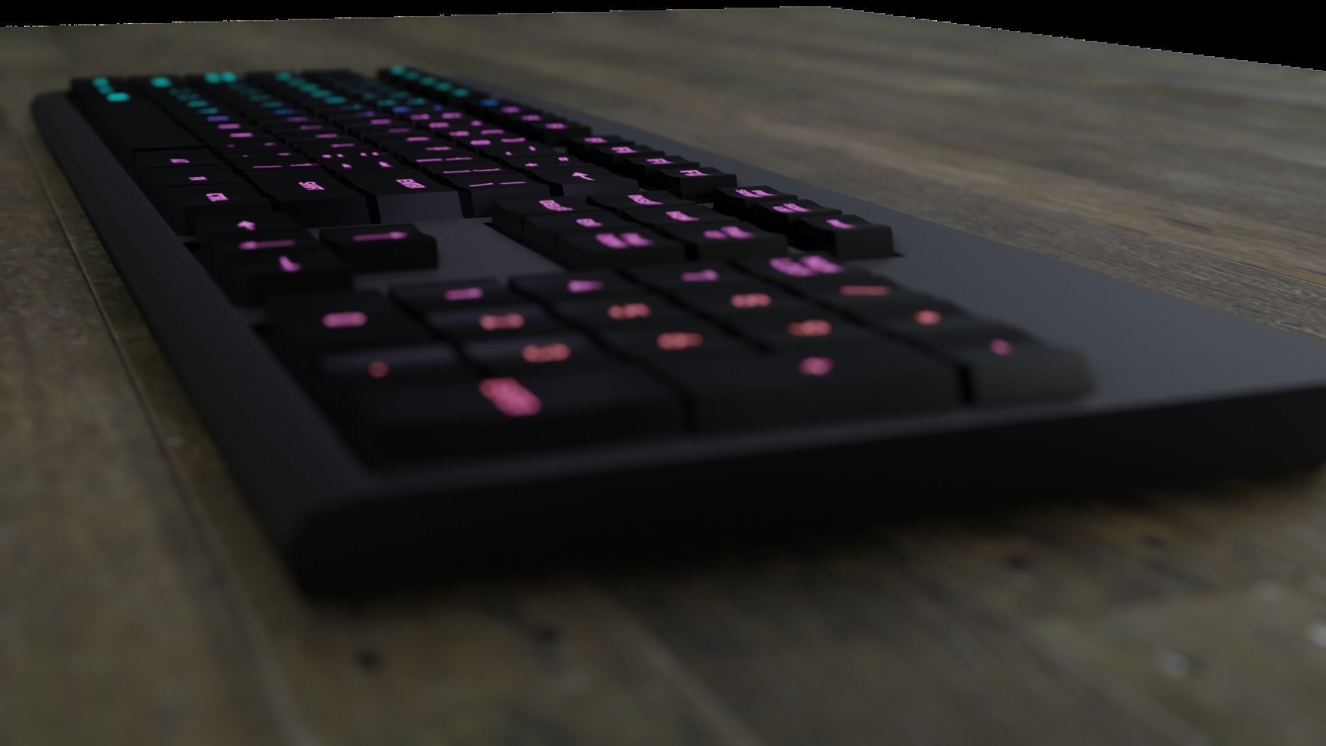 Rgb keyboard  3D model_4