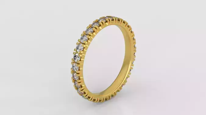 Diamond Eternity Ring 3D print model C39