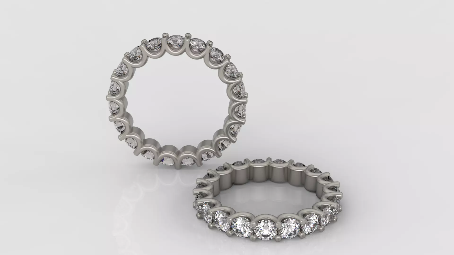 Diamond Eternity Ring 3D print model C40 3D print model_0