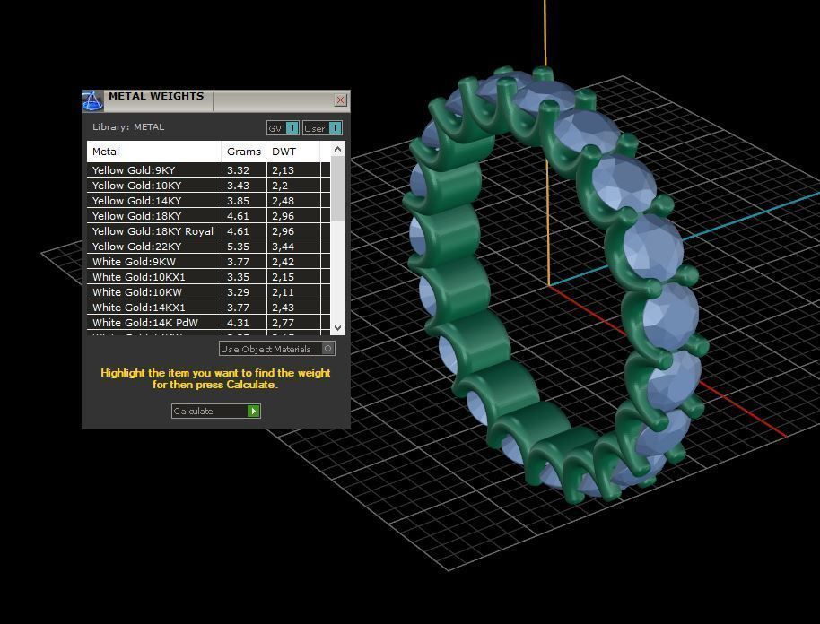 Diamond Eternity Ring 3D print model C40 3D print model_8