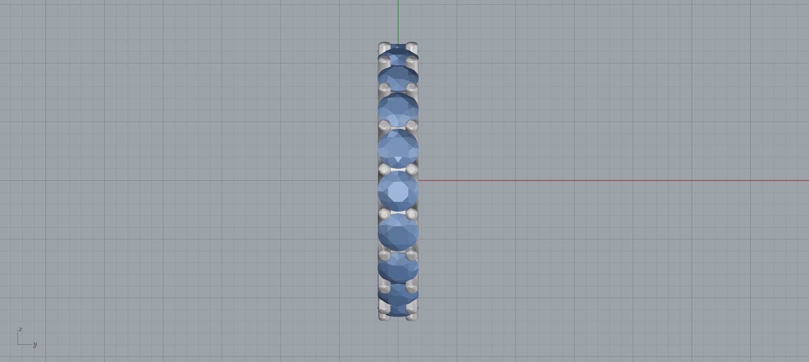 Diamond Eternity Ring 3D print model C40 3D print model_11