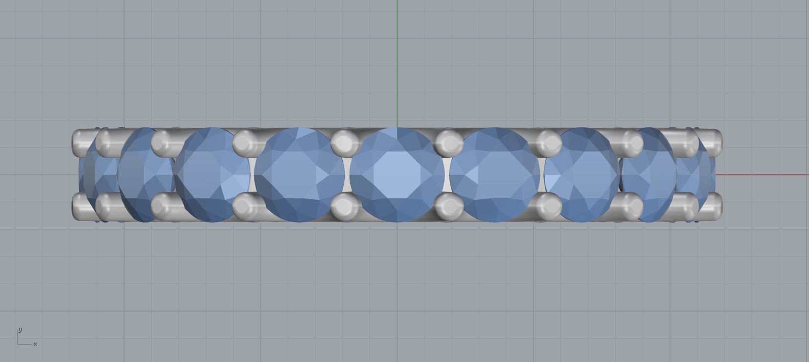 Diamond Eternity Ring 3D print model C40 3D print model_9