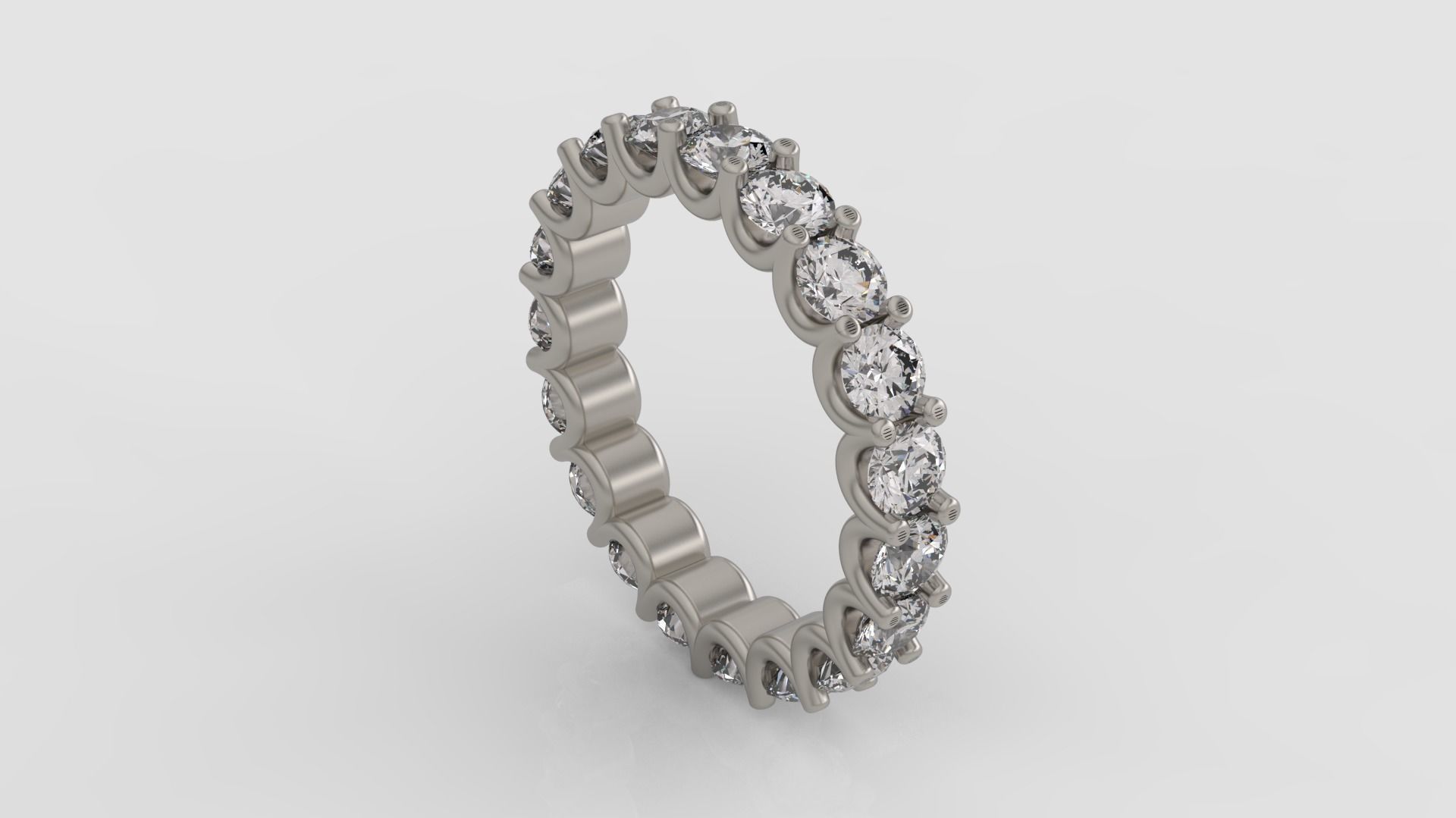 Diamond Eternity Ring 3D print model C40 3D print model_2
