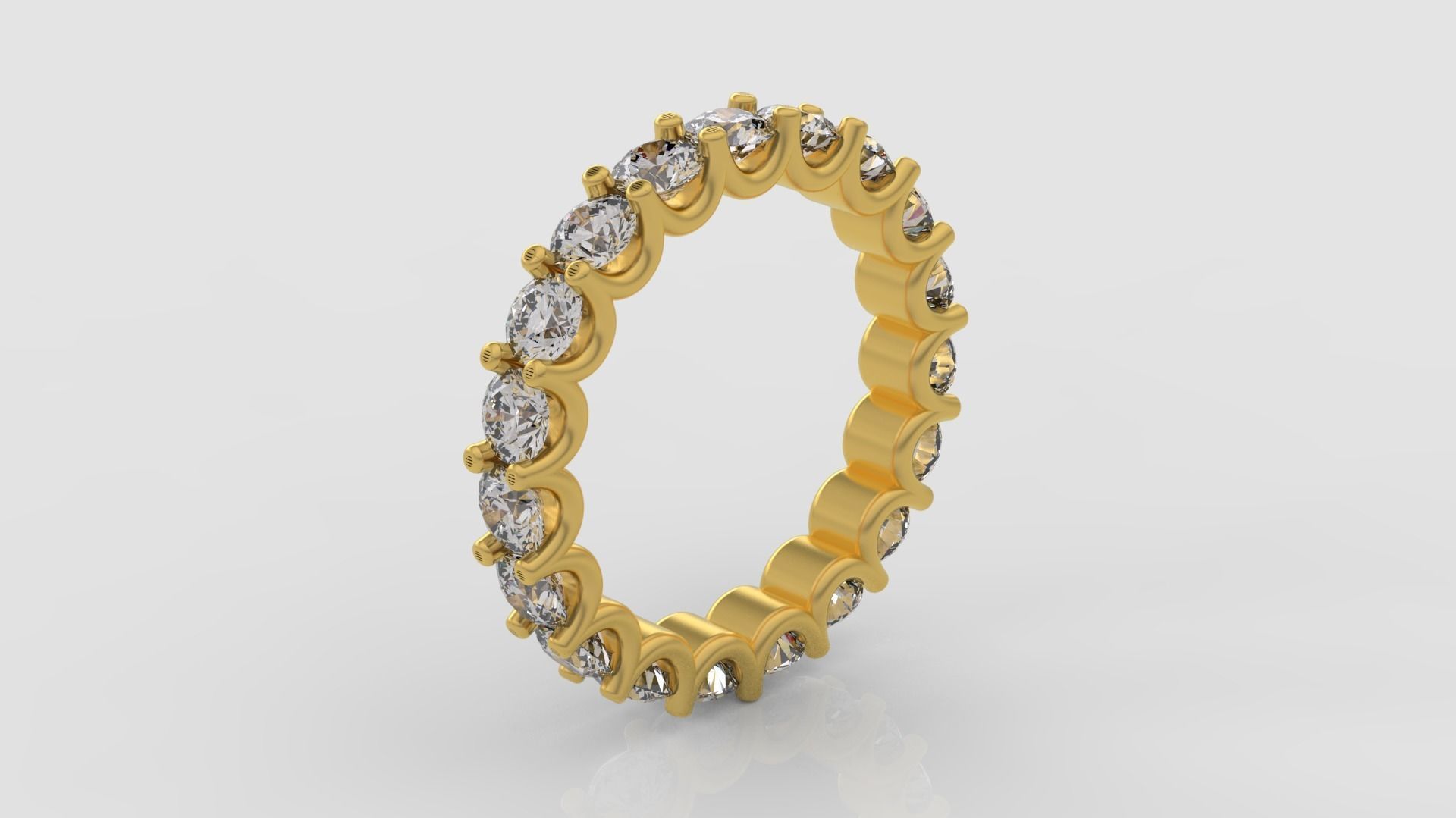 Diamond Eternity Ring 3D print model C40 3D print model_1