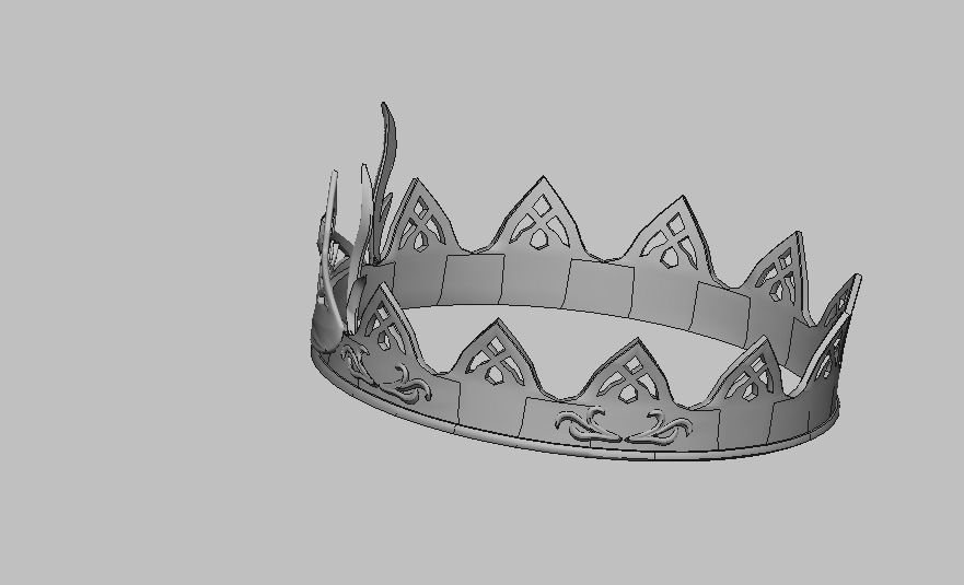 Fantancy crown Tiara 3D print model_1