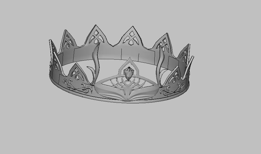 Fantancy crown Tiara 3D print model_2