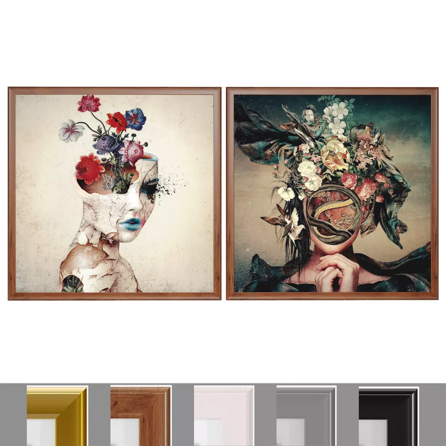 Art Frames 152- Floral Heads 3D model