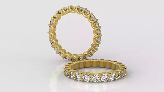 Diamond Eternity Ring 3D print model C41