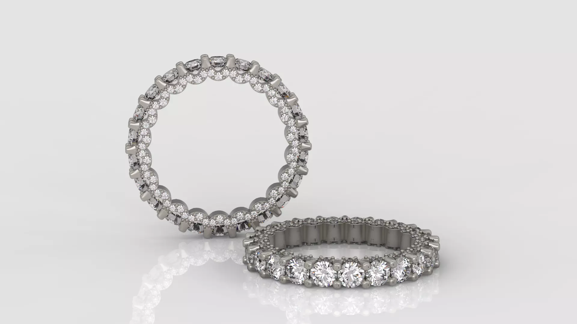 Diamond Eternity Ring 3D print model C43 3D print model_0