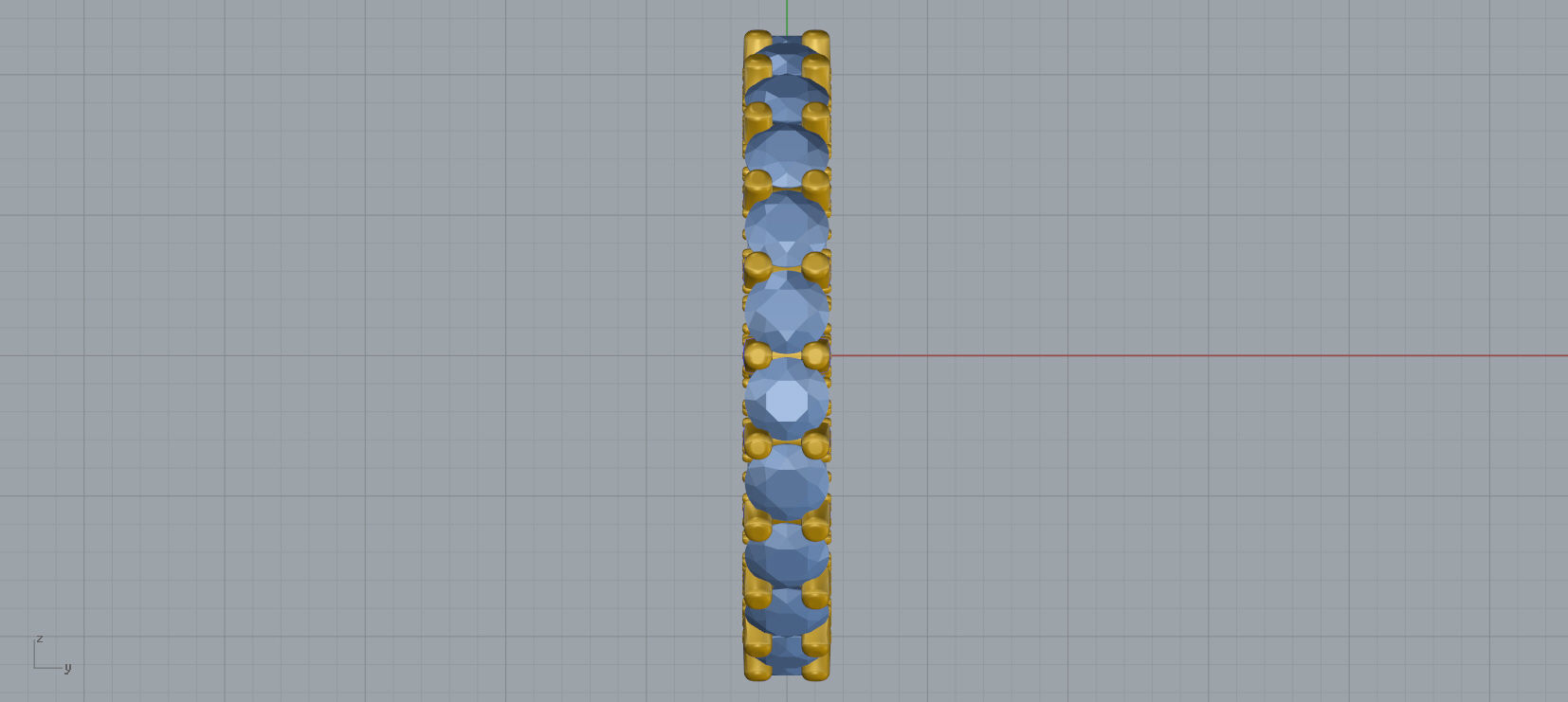 Diamond Eternity Ring 3D print model C43 3D print model_12