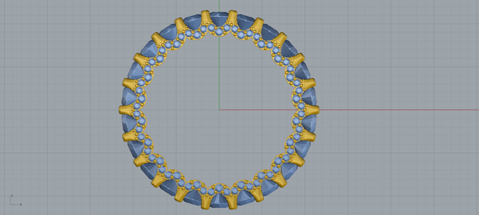 Diamond Eternity Ring 3D print model C43 3D print model_10