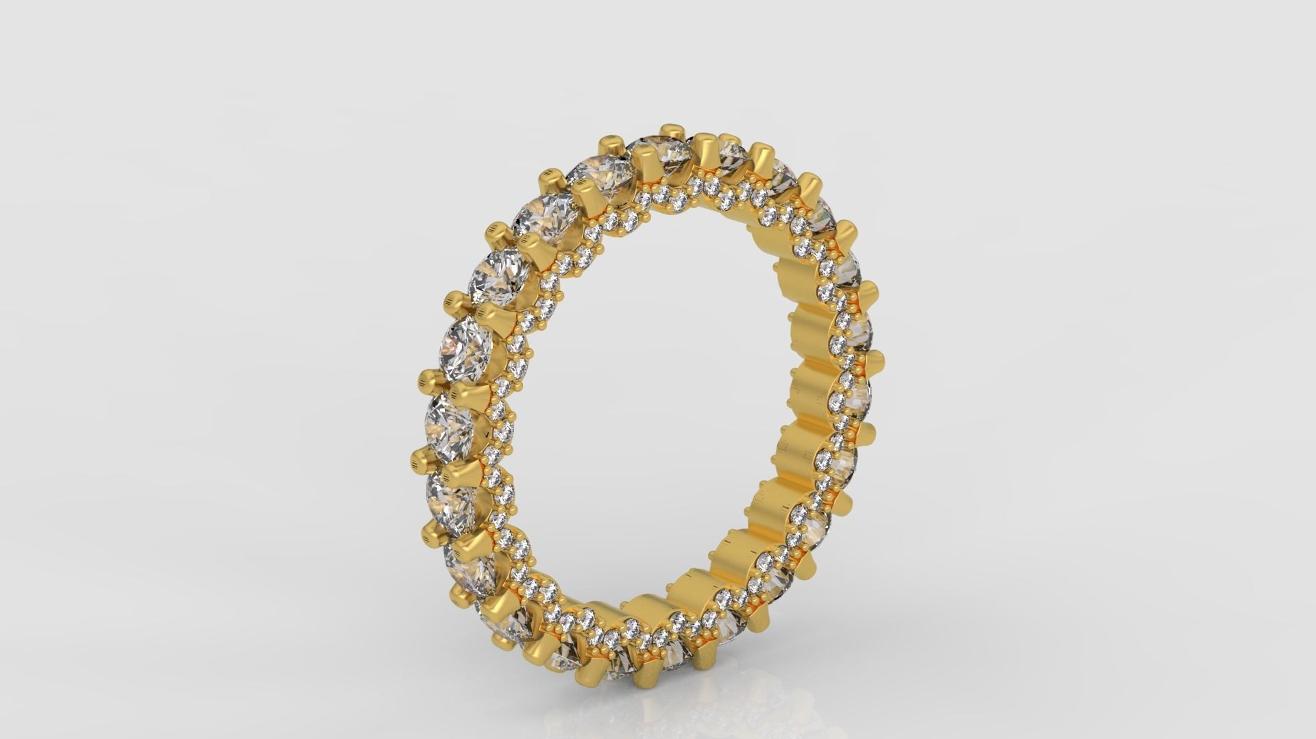 Diamond Eternity Ring 3D print model C43 3D print model_1