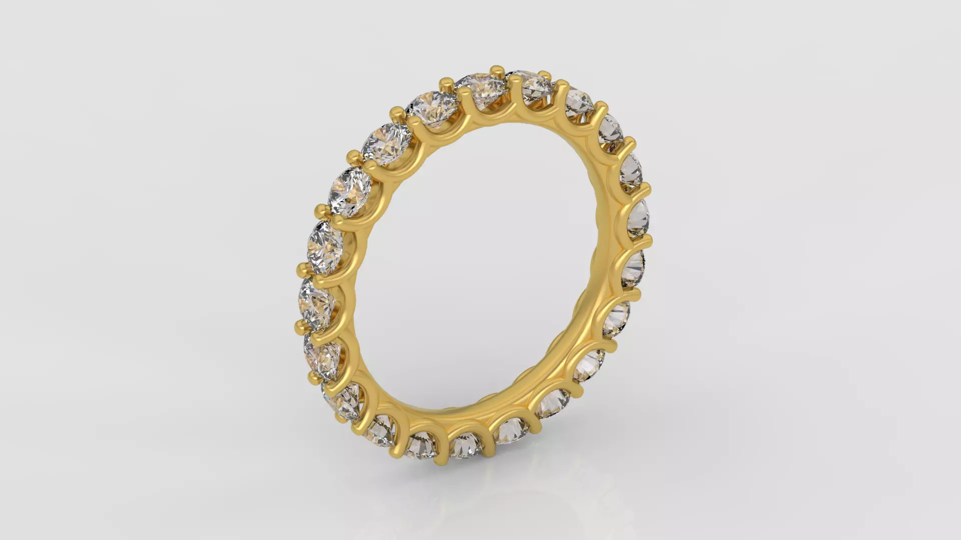 Diamond Eternity Ring 3D print model C45 3D print model_0