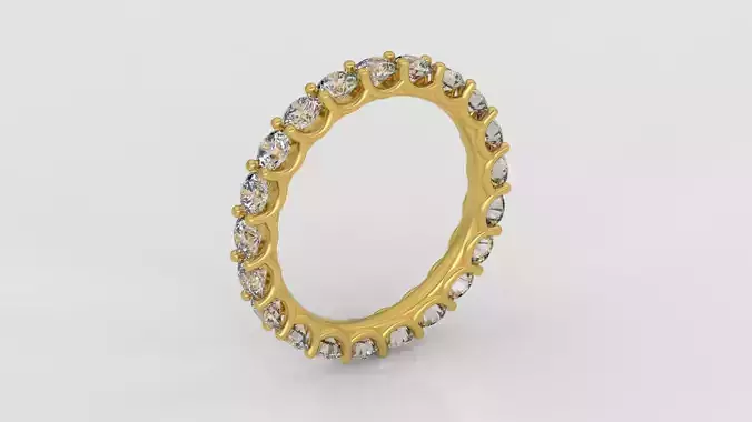 Diamond Eternity Ring 3D print model C45