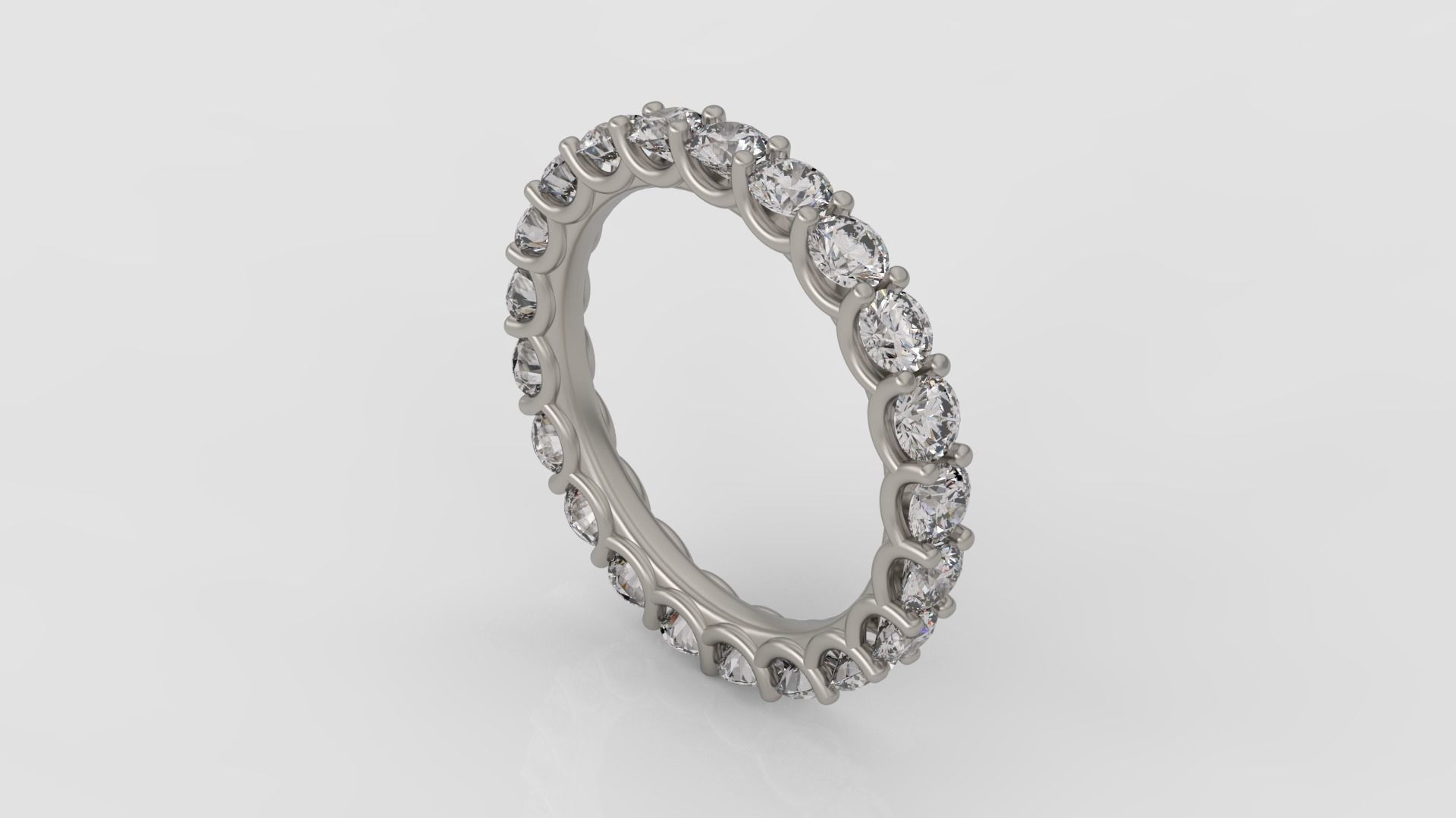 Diamond Eternity Ring 3D print model C45 3D print model_1
