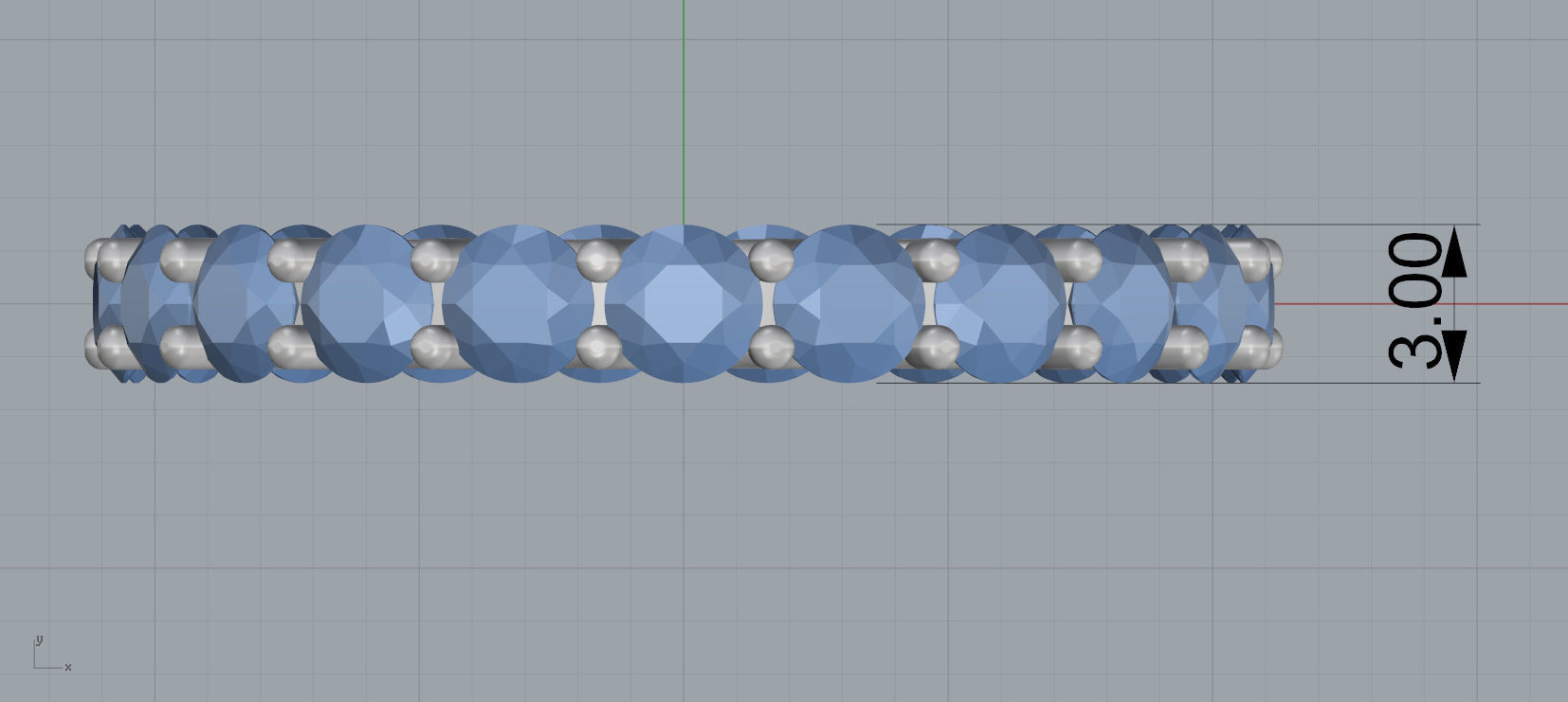 Diamond Eternity Ring 3D print model C45 3D print model_6