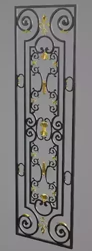 Window guard -grill - wrought iron 3D model