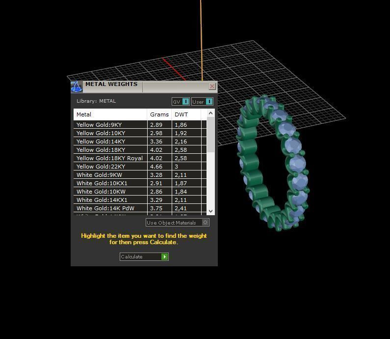 Diamond Eternity Ring 3D print model C46 3D print model_7