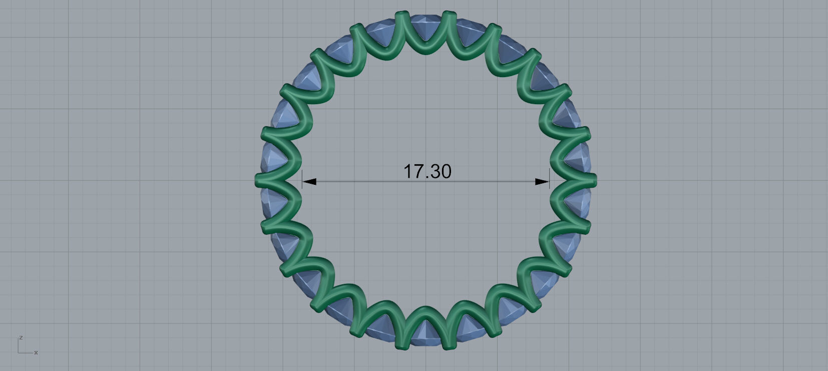 Diamond Eternity Ring 3D print model C46 3D print model_9