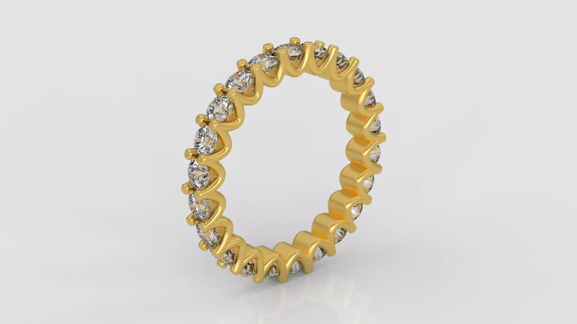 Diamond Eternity Ring 3D print model C46 3D print model_0