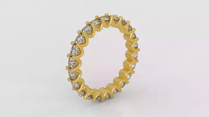 Diamond Eternity Ring 3D print model C46