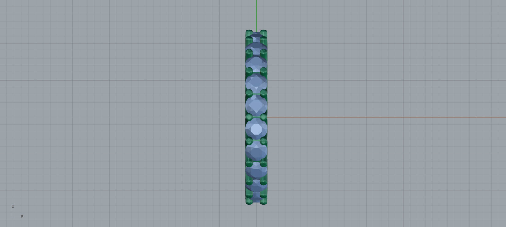 Diamond Eternity Ring 3D print model C46 3D print model_11