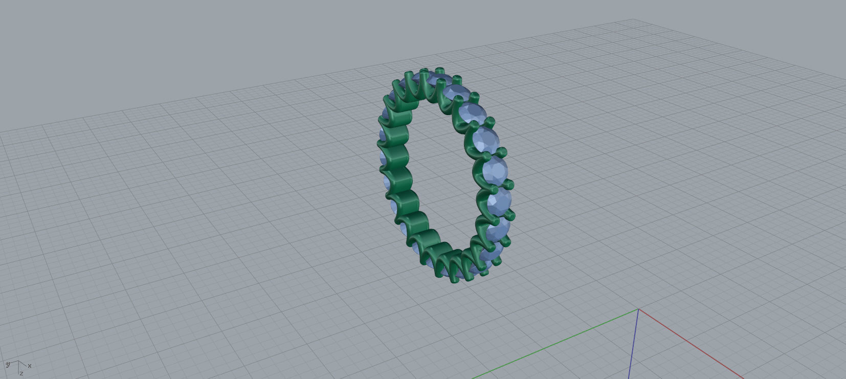 Diamond Eternity Ring 3D print model C46 3D print model_13