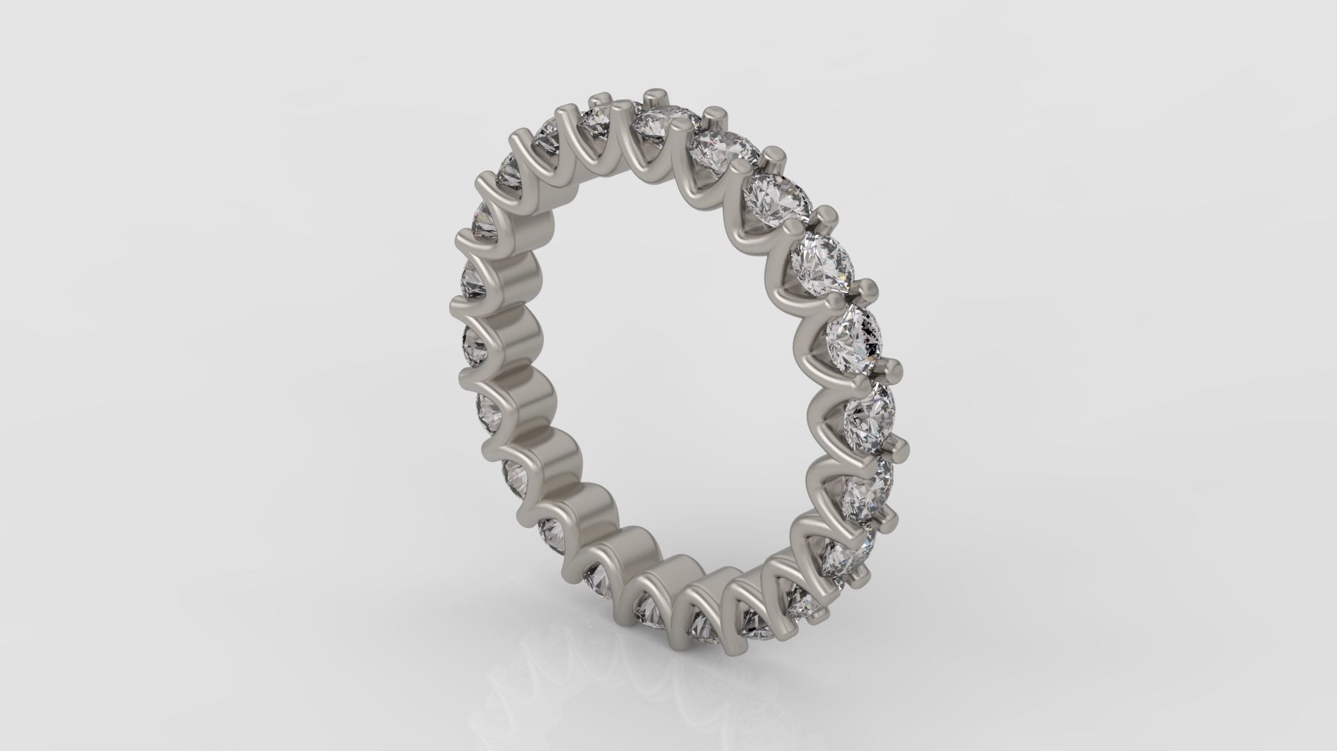 Diamond Eternity Ring 3D print model C46 3D print model_1