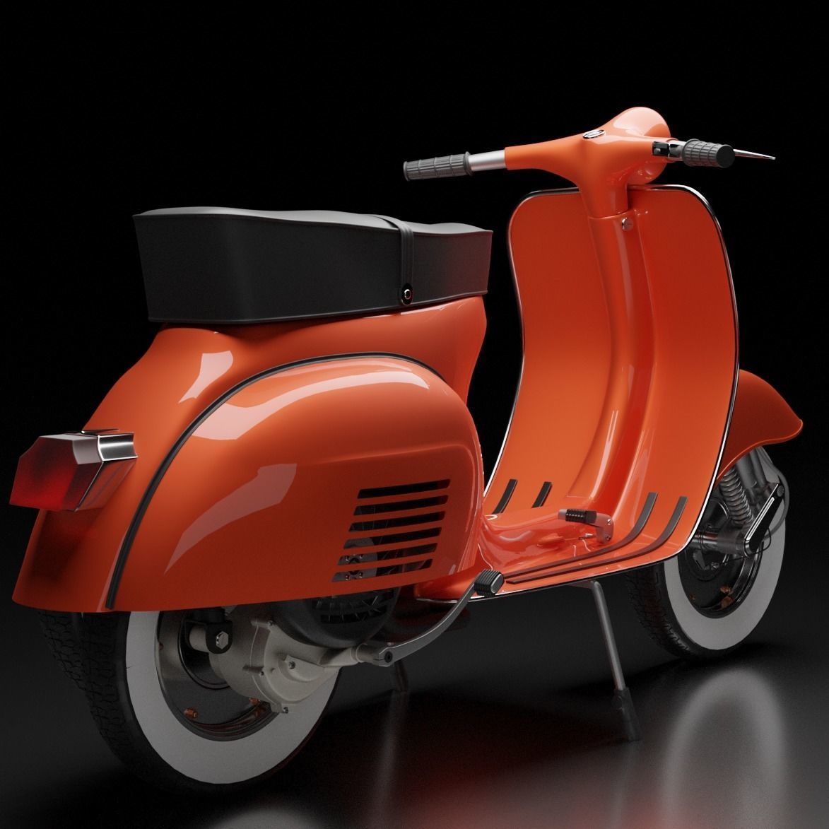 Vespa Low-poly 3D model_2
