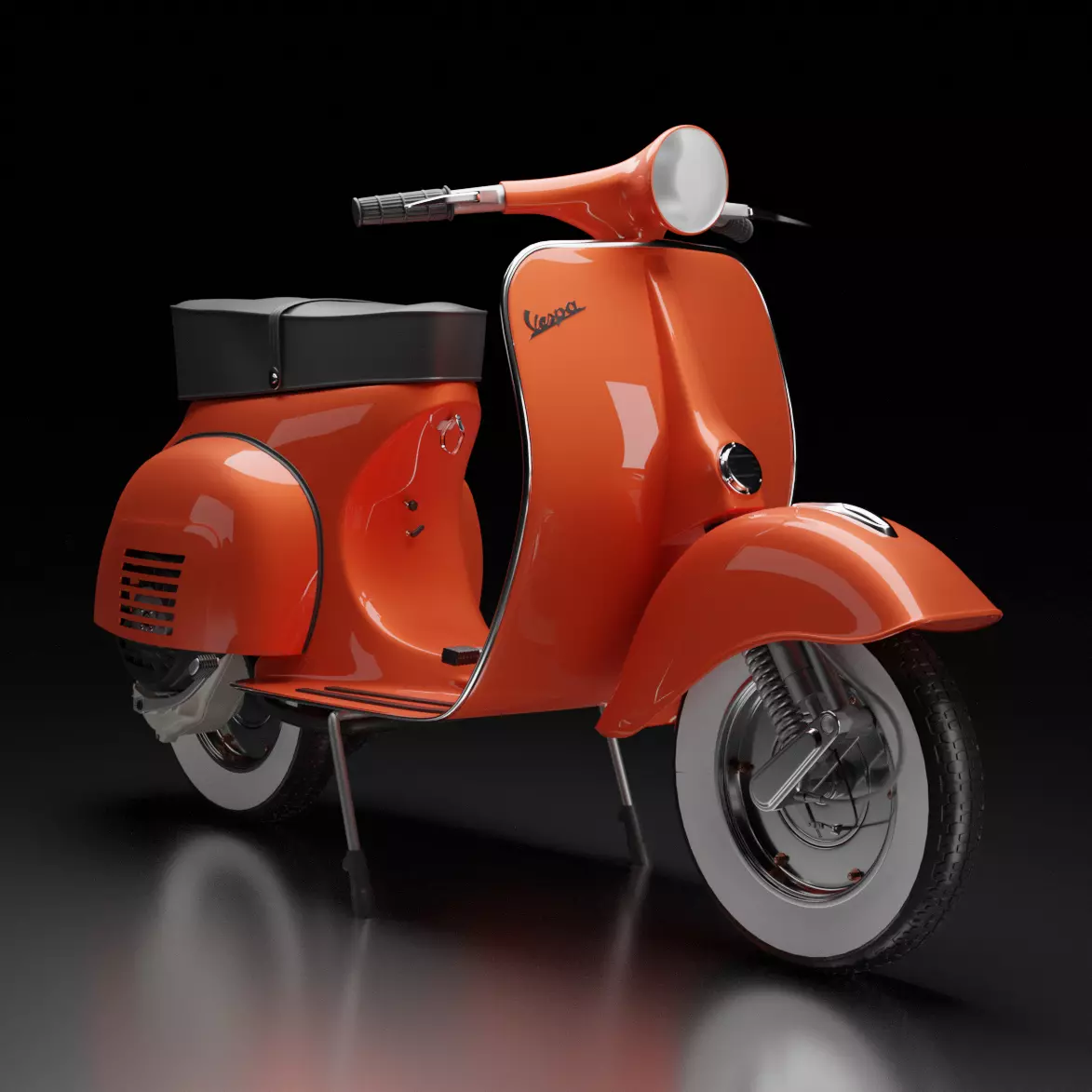 Vespa Low-poly 3D model_0