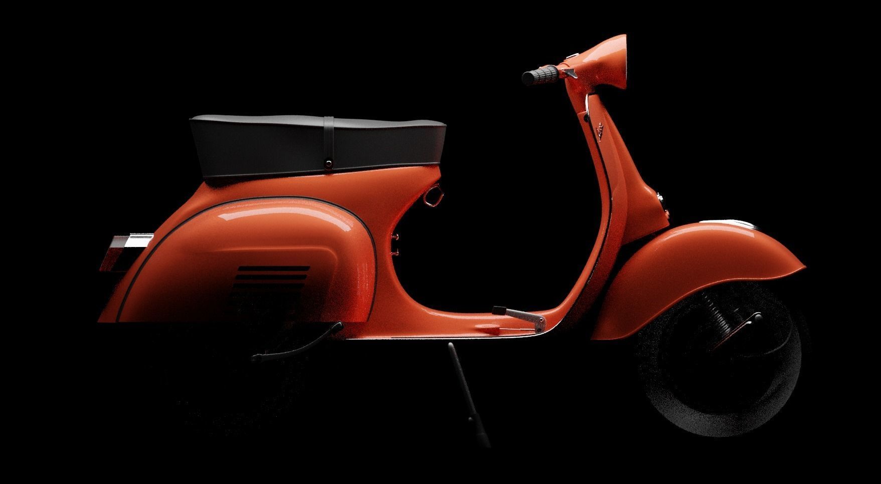 Vespa Low-poly 3D model_3