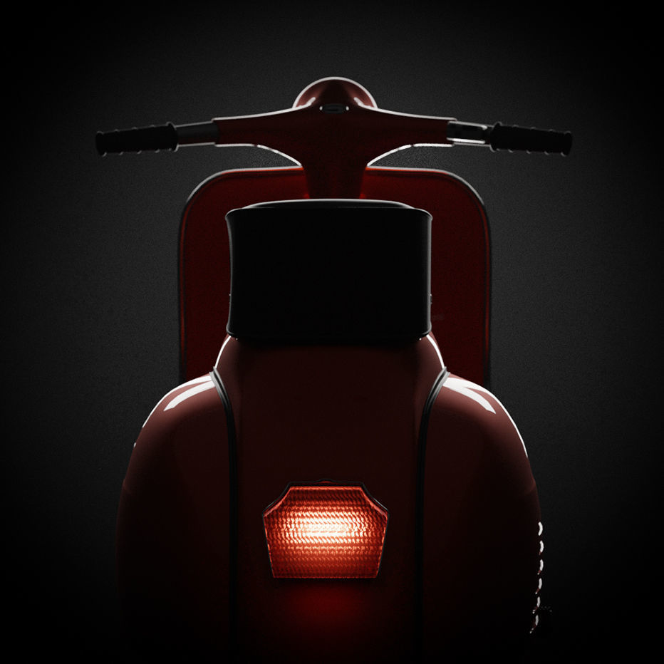 Vespa Low-poly 3D model_1
