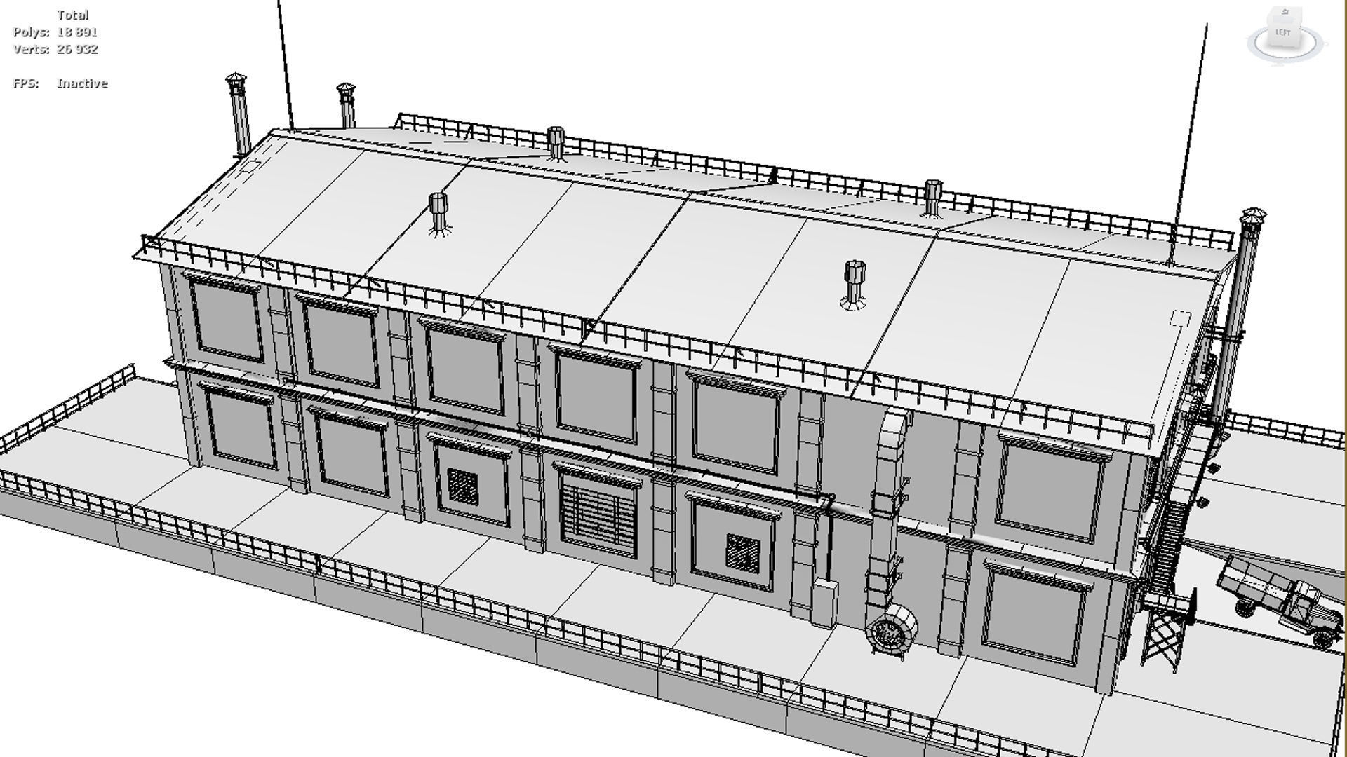 Old factory Low-poly 3D model_8