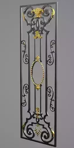 Window guard -grill - wrought iron 3D model