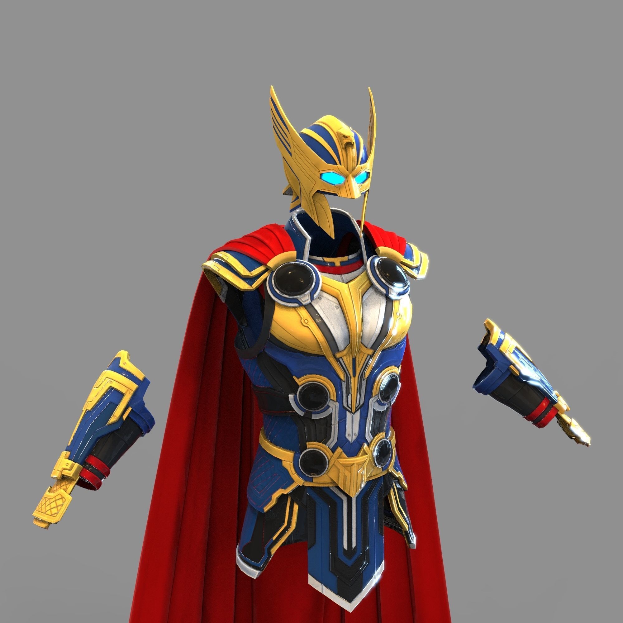 Thor Love and Thunder Wearable Full Body Armor with Helmet 3D print model_25