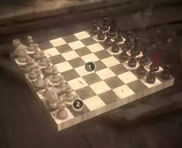 chess board in game