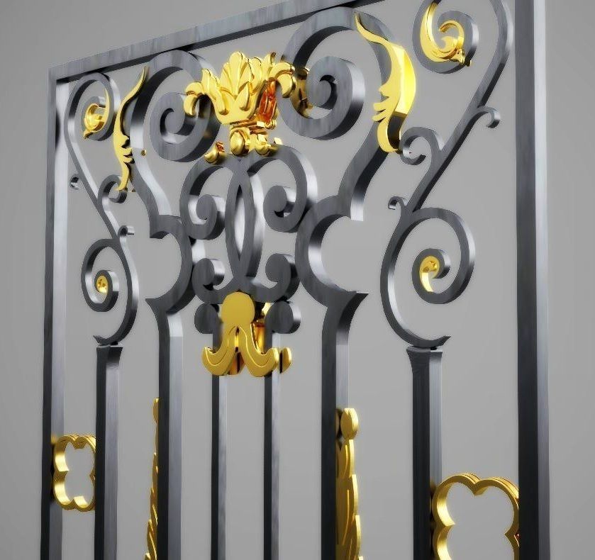 Window guard -grill - wrought iron 3D model_2