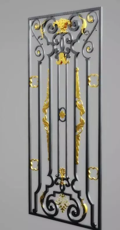 Window guard -grill - wrought iron 3D model_0