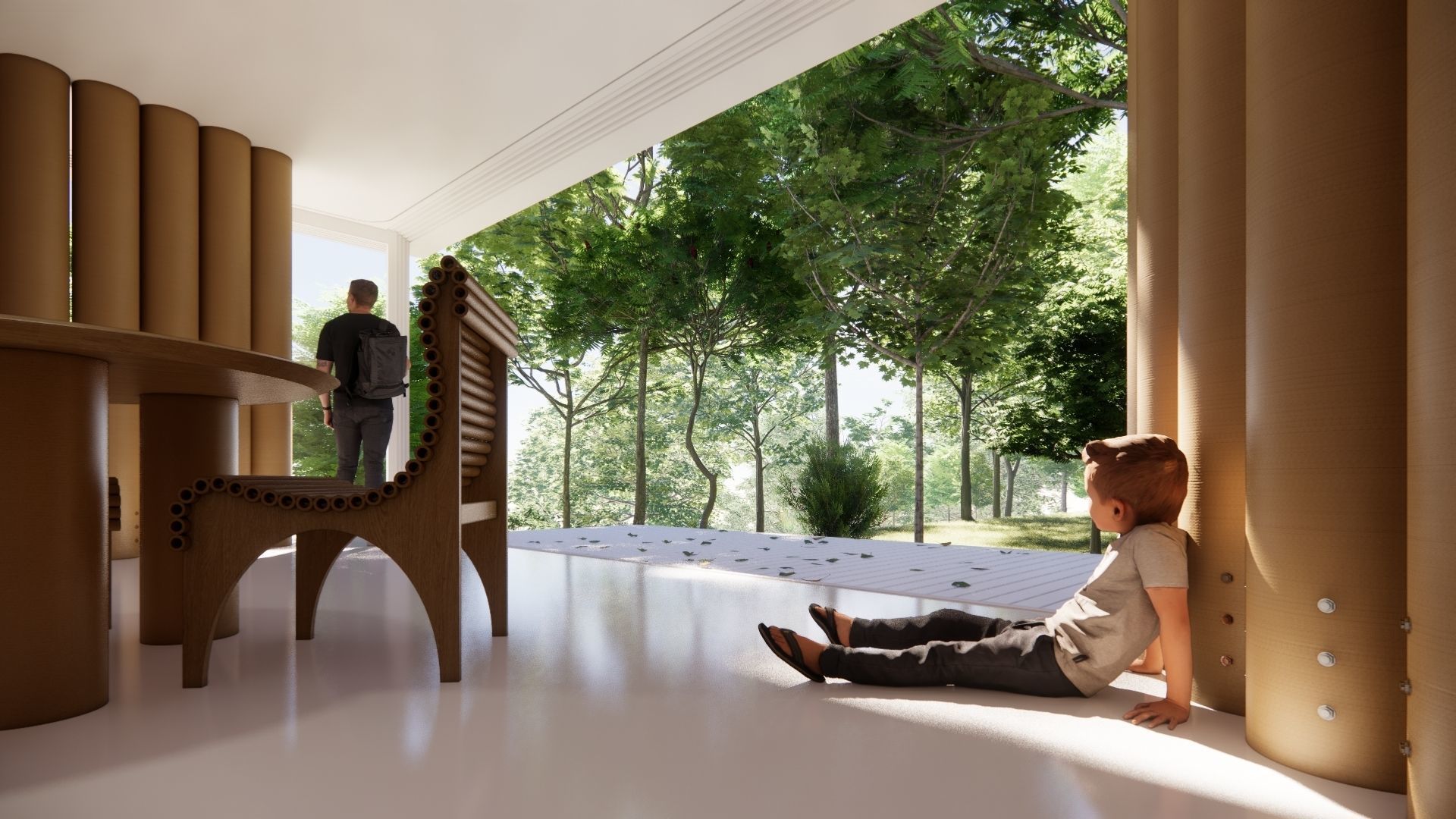 Paper House - Shigeru Ban 3D model_10