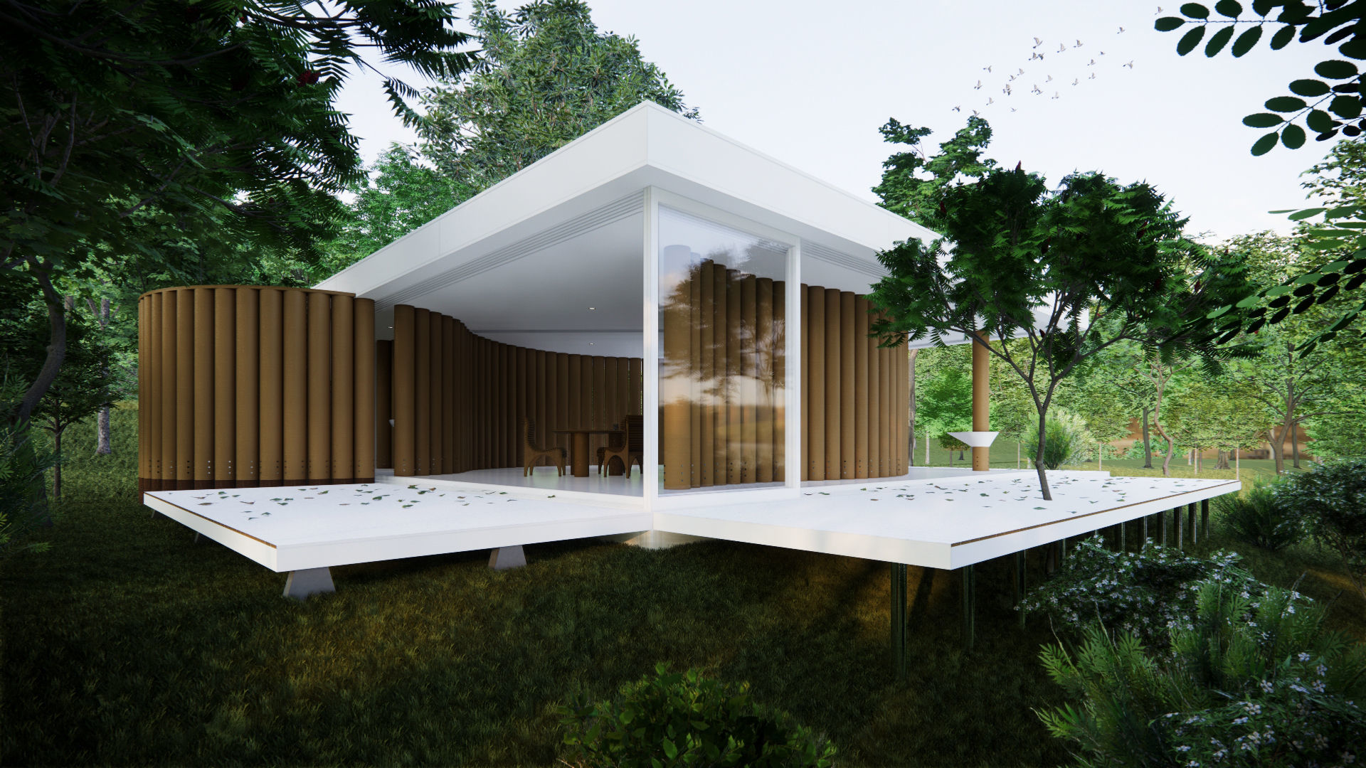 Paper House - Shigeru Ban 3D model_2